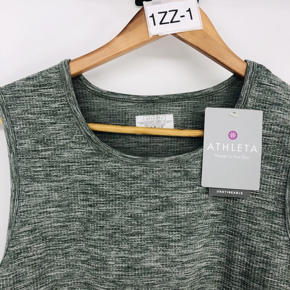 Athleta Women's Sage Unstinkable Round Neck Seamless Activewear Tank Shirt XL - Picture 2 of 7